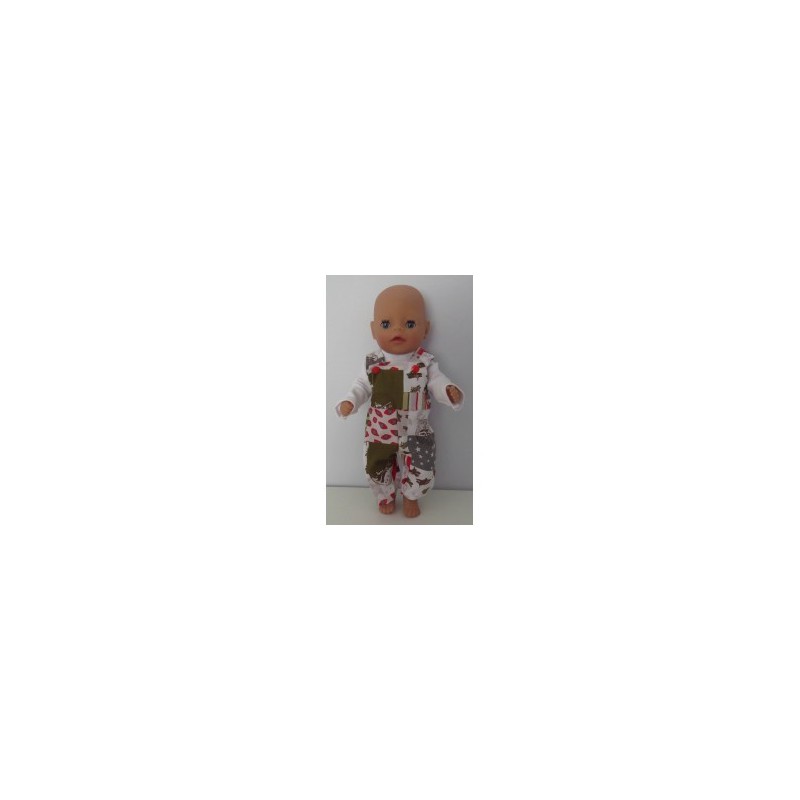 tuinbroek groen vliegtuigen baby born little 36cm
