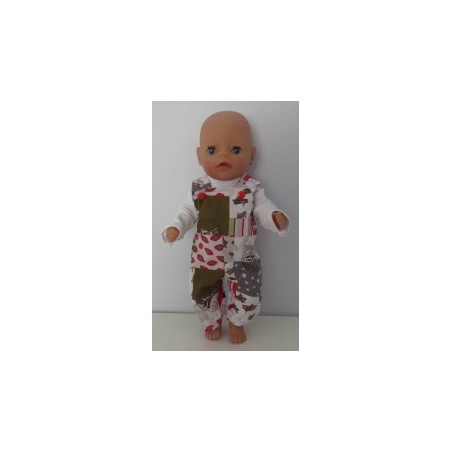 tuinbroek groen vliegtuigen baby born little 36cm
