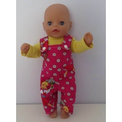 tuinbroek hard roze roodkapje baby born little 36cm
