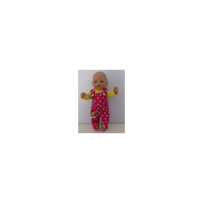 tuinbroek hard roze roodkapje baby born little 36cm