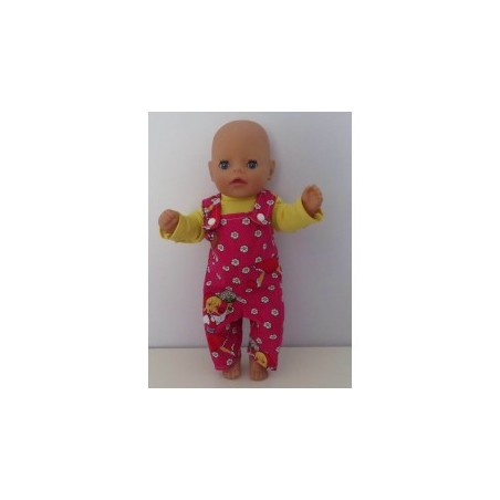 tuinbroek hard roze roodkapje baby born little 36cm