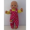 tuinbroek hard roze roodkapje baby born little 36cm