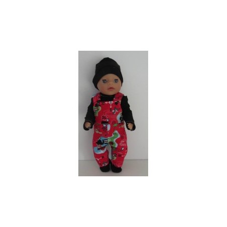 tuinbroek rood piraten baby born little 36cm
