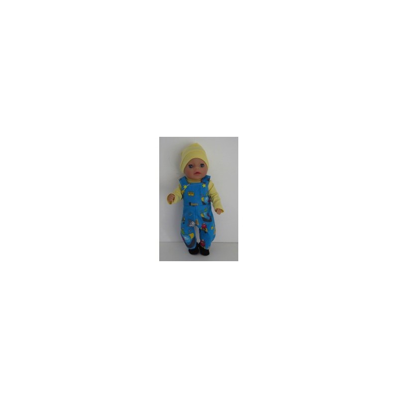tuinbroek blauw piraten  baby born little 36cm
