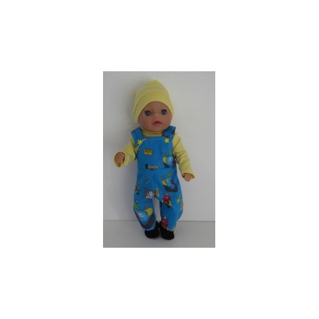 tuinbroek blauw piraten  baby born little 36cm