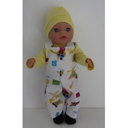 tuinbroek wit piraten baby born little 36cm