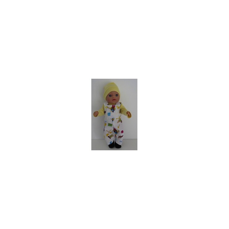tuinbroek wit piraten baby born little 36cm