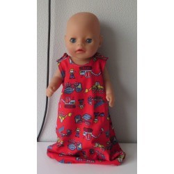 slaapzak rood bouw baby born little 36cm
