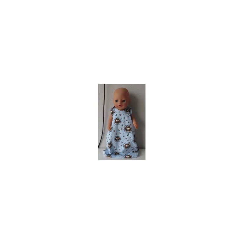 slaapzak blauw leeuwen baby born little 36cm