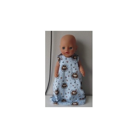 slaapzak blauw leeuwen baby born little 36cm
