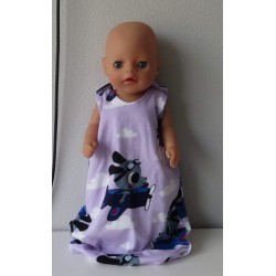 slaapzak lila hond baby born little 36cm