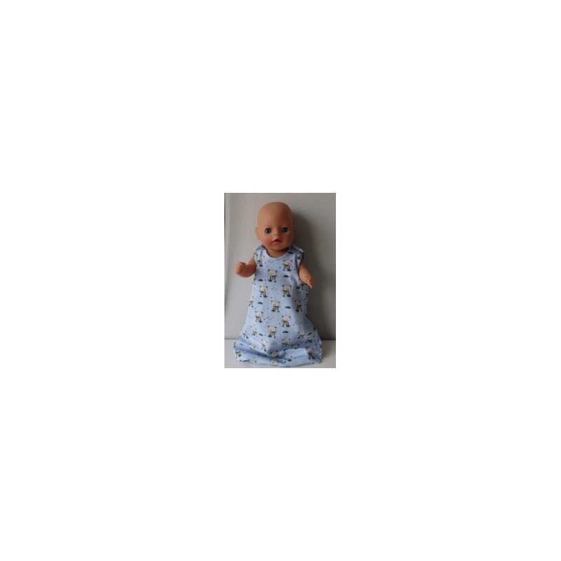 slaapzak blauw beren baby born little 36cm