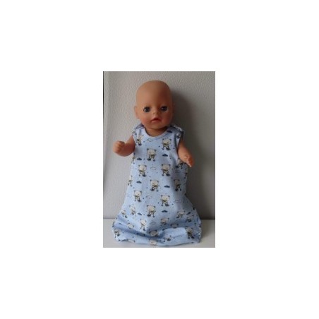 slaapzak blauw beren baby born little 36cm