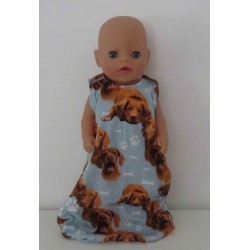 slaapzak blauw honden baby born little 36cm