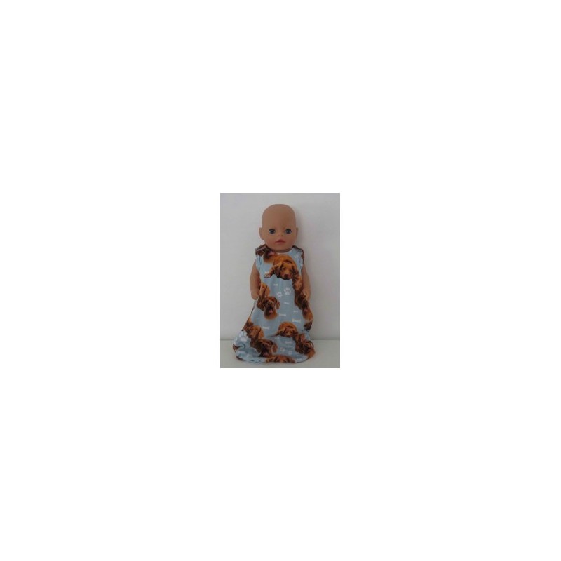 slaapzak blauw honden baby born little 36cm