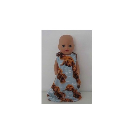 slaapzak blauw honden baby born little 36cm