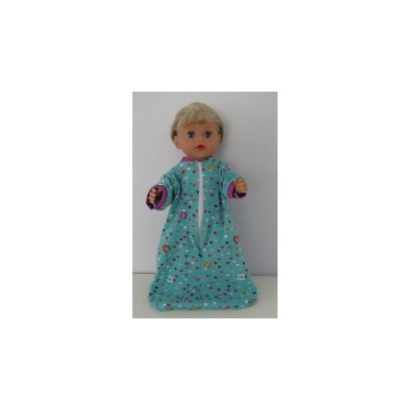 slaapzak mouwen mint hartjes baby born little 36cm