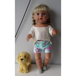 zomerse korte broek set mint flamingo's baby born 43cm