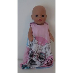 slaapzak roze hond baby born little 36cm