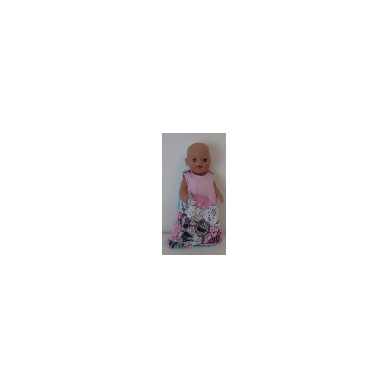 slaapzak roze hond baby born little 36cm