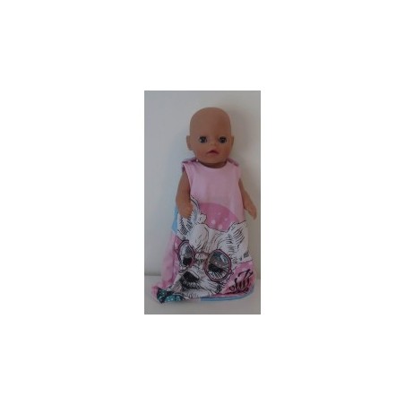 slaapzak roze hond baby born little 36cm