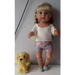 zomerse korte broek set grijs ballet baby born 43cm