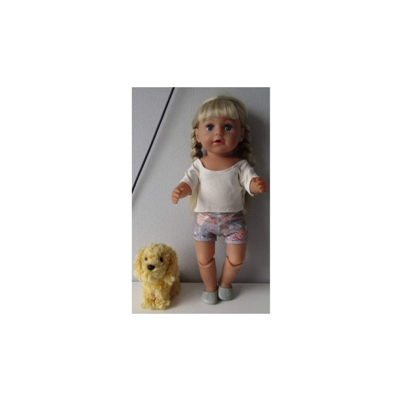 zomerse korte broek set grijs ballet baby born 43cm