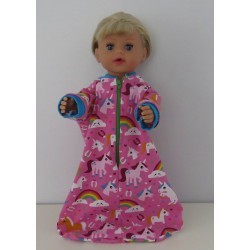 slaapzak mouwen roze eenhoorn baby born little 36cm