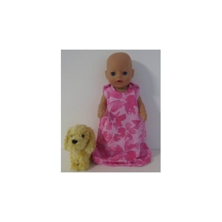 slaapzak roze gebloemd baby born little 36cm