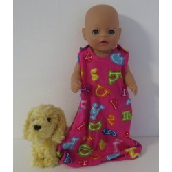 slaapzak roze cijfers baby born little 36cm