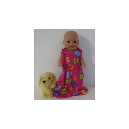 slaapzak roze cijfers baby born little 36cm