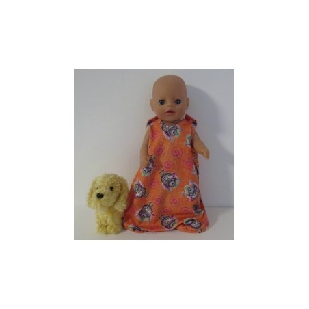 slaapzak oranje trollz baby born little 36cm