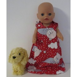 slaapzak rood beren baby born little 36cm