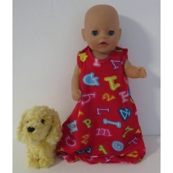 slaapzak rood cijfers baby born little 36cm