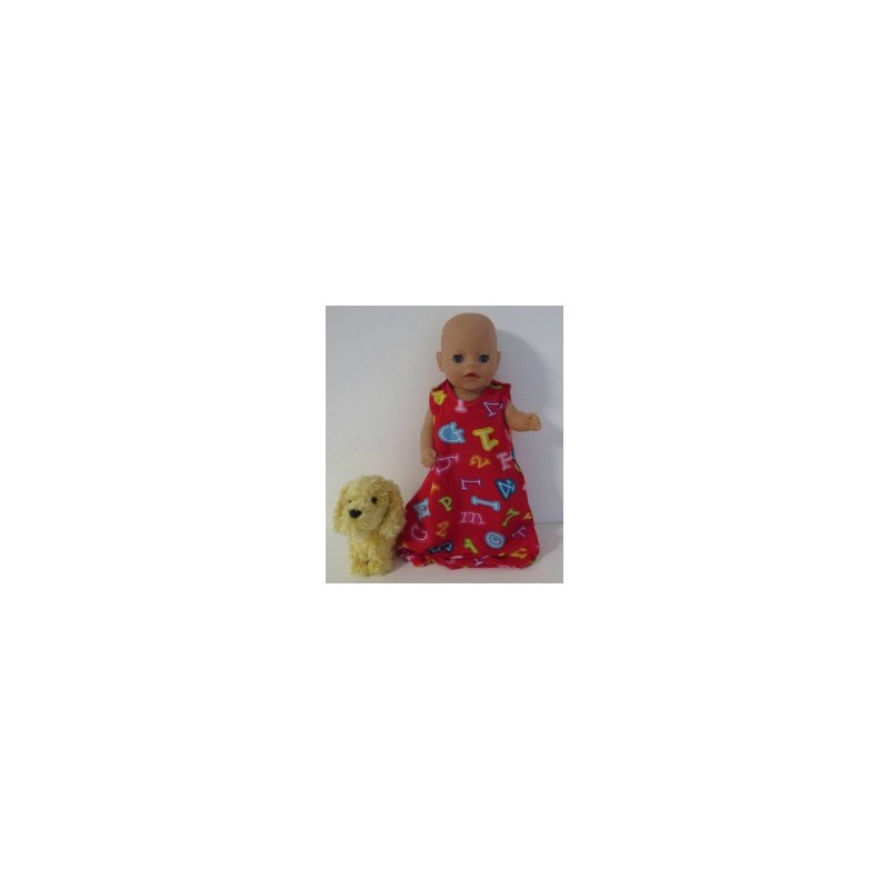 slaapzak rood cijfers baby born little 36cm
