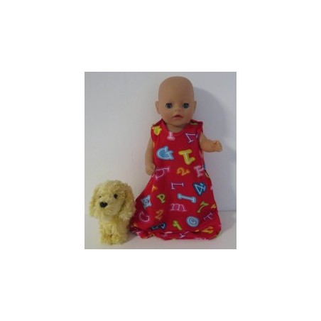 slaapzak rood cijfers baby born little 36cm