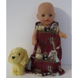 slaapzak donker rood dieren baby born little 36cm