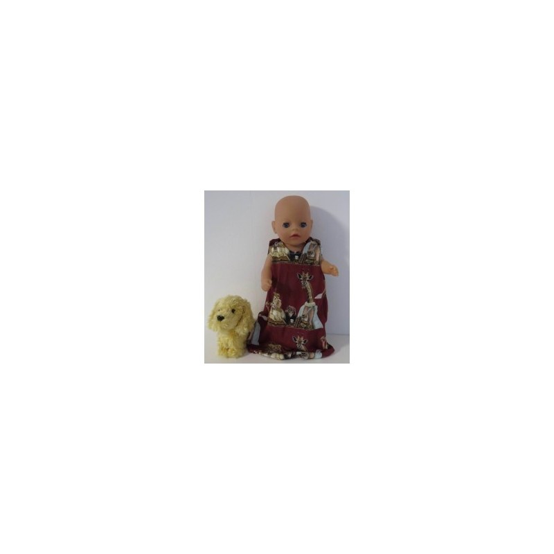 slaapzak donker rood dieren baby born little 36cm