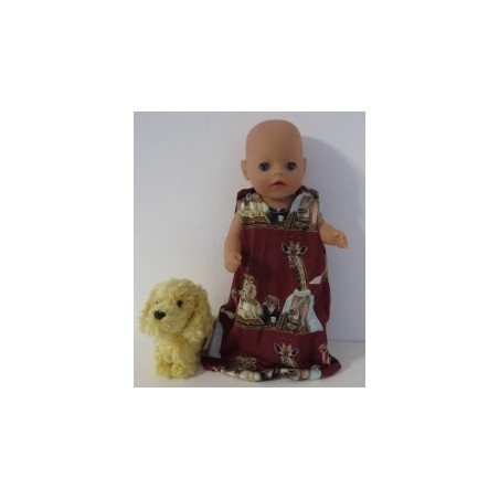 slaapzak donker rood dieren baby born little 36cm