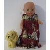 slaapzak donker rood dieren baby born little 36cm