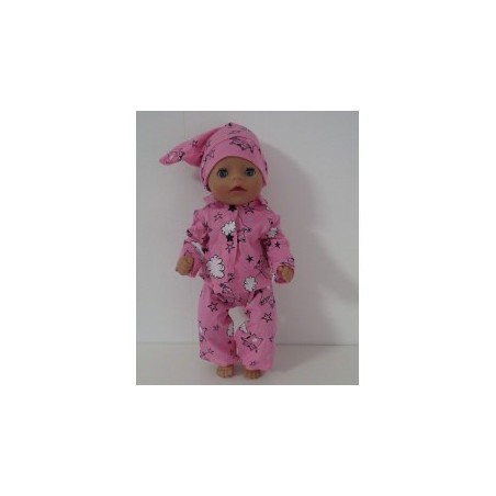 pyjama roze kat baby born little 36cm
