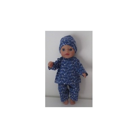 pyjama blauw sterren baby born little 36cm