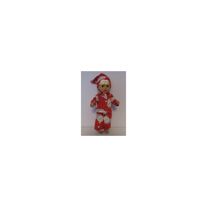 pyjama rood beren baby born little 36cm