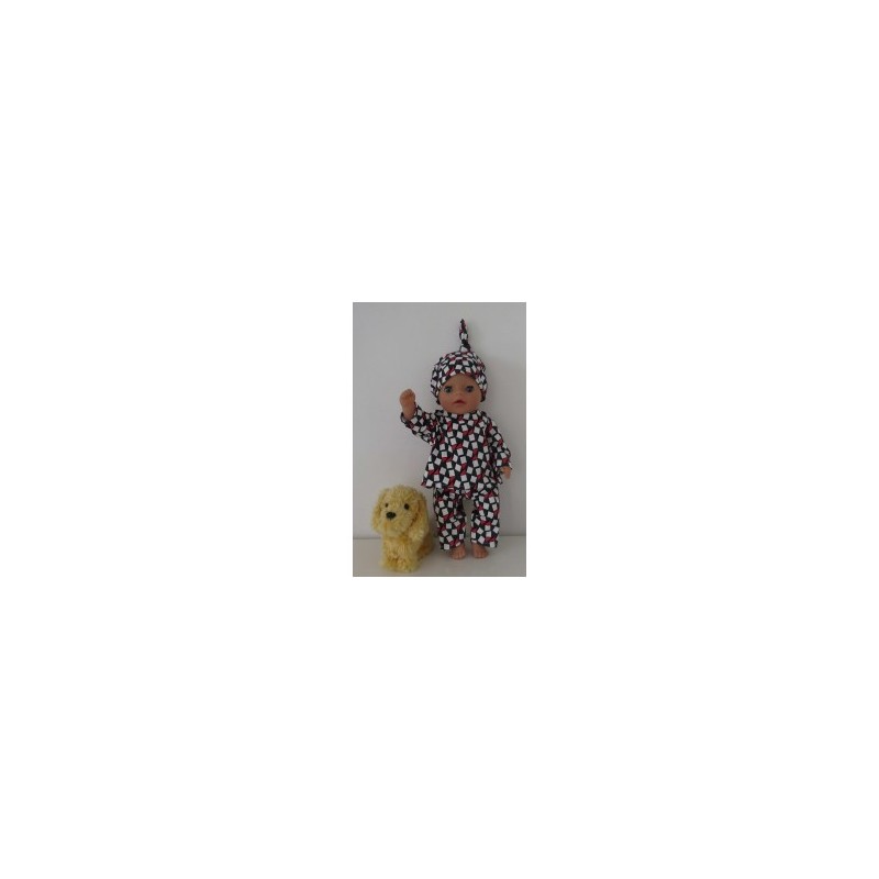 pyjama grijs blok baby born little 36cm