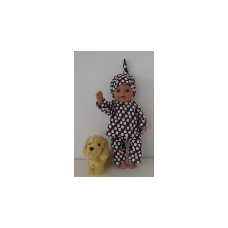 pyjama grijs blok baby born little 36cm