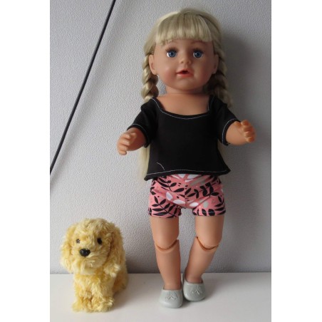 zomerse korte broek set bladeren baby born 43cm