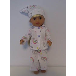 pyjama regenboog baby born little 36cm