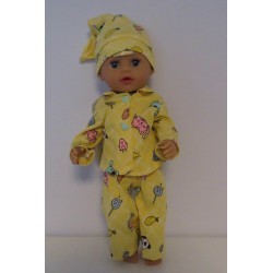 pyjama geel eenhoorn baby born little 36cm