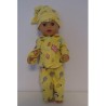pyjama geel eenhoorn baby born little 36cm