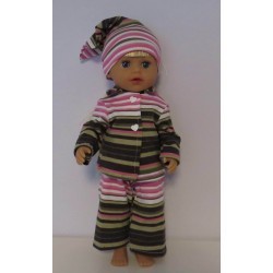 pyjama groen gestreept baby born little 36cm